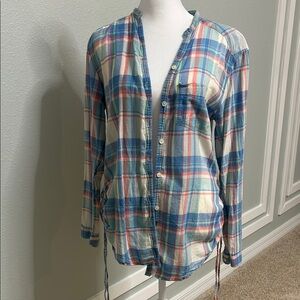 Aerie Plaid Button-Up sleep Shirt